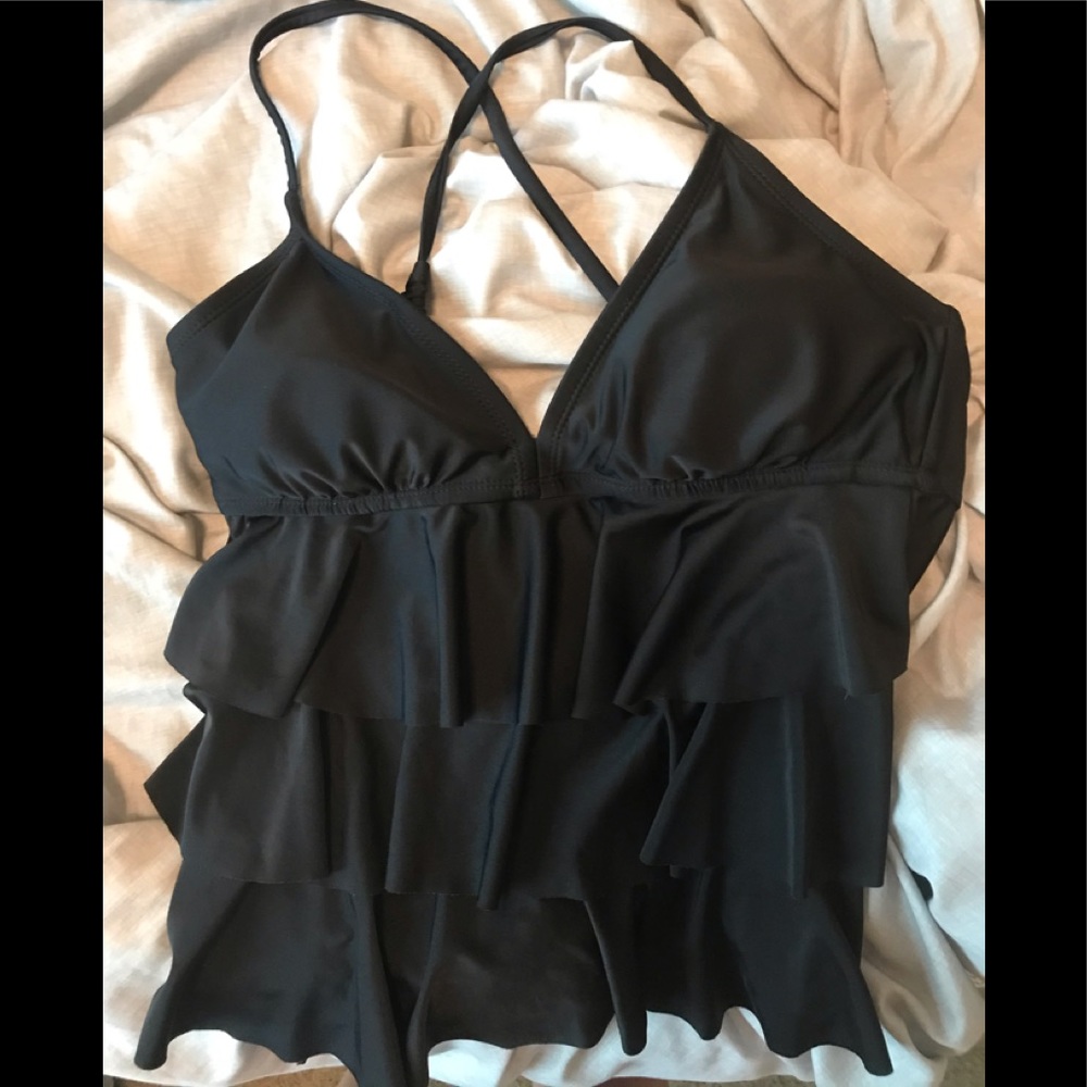 Black swim suit top
